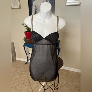 Vintage Y2K Victoria’s Secret Mesh Lingerie Slip Dress - XS